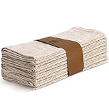 Material de calidad: hecho de 80% algodón natural y 20% lino orgánico; por lo tanto, encoge, endurece ligeramente y arruga al lavar, y vuelve a la condición original después del secado y planchado.