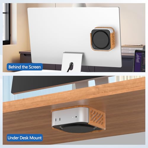 Soporte Mac Mini M4 bajo escritorio para ganar espacio y ventilar 6