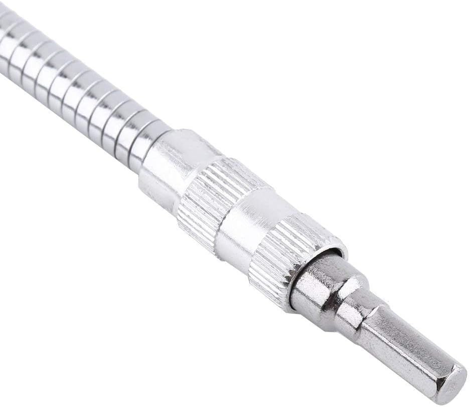 Walfront 15.75 inches Flexible Extension Screwdriver Shaft Holder for Electronic Drill Screwdriver (400MM, Metal Material, 1/4 Hex Shank)
