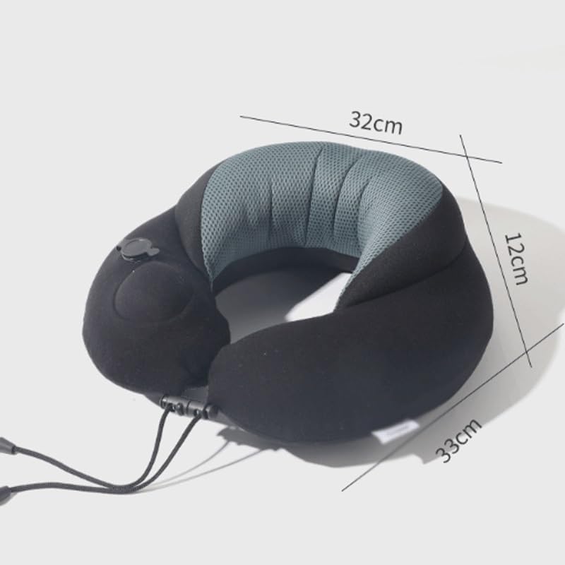 Press The Inflatable Pillow Deflate It This Lightweight Portable Travel is Made U-Shaped Material