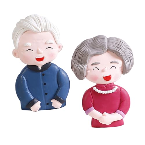 Alipis 2piezas Adornos Para Tarta De Cumpleaños De Decoración y Abuela Diseño Dorado Para Bodas