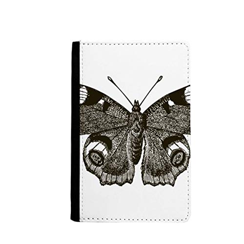 Étui portefeuille de voyage aile foncée passeport papillon porte-carte de vol