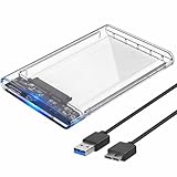 Case Externo Transparente para HD/SSD 2.5' SATA 3 USB 3.0 6Gbps Alta Velocidade Suporta até 3TB Premium Ecase-300 - PRIME TECH