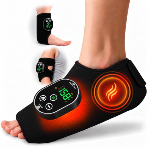 Cordless Ankle Foot Massager, 6 Heat 3 Vibrations, Neuropathy Multi Area