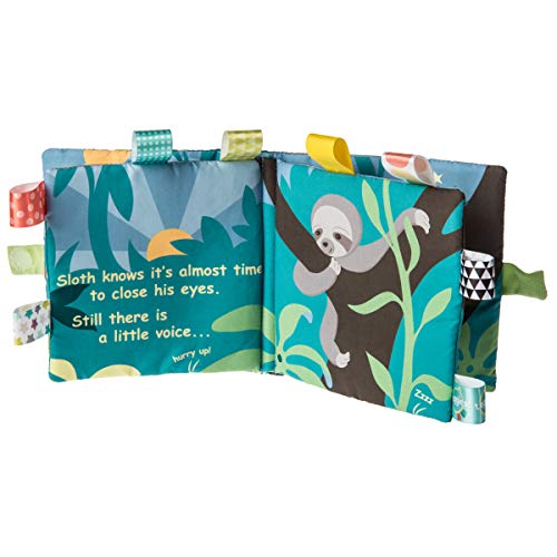 Taggies Touch & Feel Soft Cloth Book With Crinkle Paper & Squeaker, Molasses Sloth #TOP1