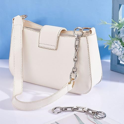 UNICRAFTALE about 2Pcs Bag Extender Chains Alloy Purse Chain Strap 12cm Platinum Crossbody Shoulder Bag Strap Extender Chains with Connector Ring for Bag Straps Replacement Accessories - Image 4