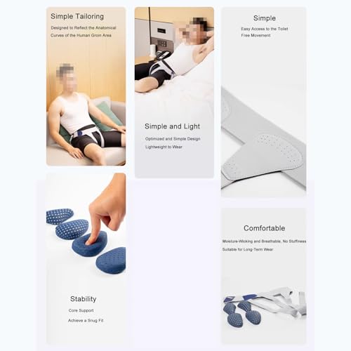 Faja para Hernia Inguinal con 4 Almohadillas de Compresión Pequeña miniatura 3