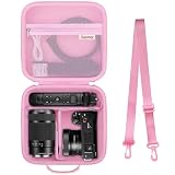Supmay Borsa da trasporto per fotocamere digitali Sony Alpha ZV-E10K/ ZV-E10 II/ZV-E1/ a6400/ a6700/ a6100/ a6000/ a6500/ a6600, scomparto per treppiede, obiettivo e batteria, Rosa