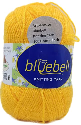 Image of 1 Pieces Blue Bell Wool, 100 gm Each Thick Yarn Best Used with Knitting Crochet Needles Wool Yarn for Knitting Needle Acrylic Thread Knitting Yarn (Light Orange)