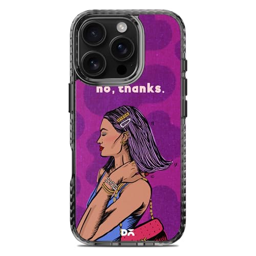 Image of DailyObjects No Thanks Stride 2.0 Magnetic Case Cover Compatible with iPhone 16 Pro Max | Wireless Charging Slim Back Cover | 2 Layer Edge Protection & Shockproof