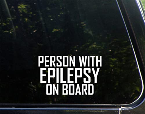 Person with Epilepsy on Board for Cars Funny Car Vinyl Bumper Sticker Window Decal