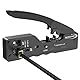 Redstar24 RJ45 Crimpzange Ethernet | LAN Zange für RJ45-Stecker CAT8 CAT7 CAT6A CAT6 CAT5 CAT5e inkl. RJ11/RJ12, optimal für Netzwerk- & Telefonkabel, Verlegekabel sowie 6/8-polige Netzwerkstecker