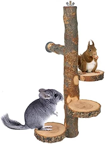 YKD Chinchilla Large Hanging Wooden Rotating Platform - Small Ani...
