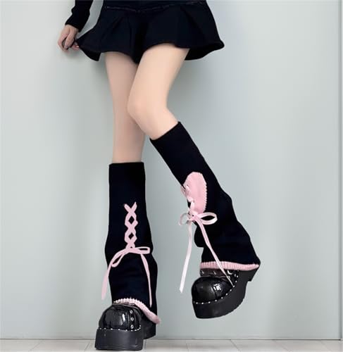 Image of Goth Leg Warmers Women Japanese Gothic Y2k Harajuku Grunge Emo Punk 80s