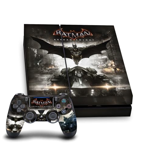Image of Head Case Designs Officially Licensed Batman Arkham Knight Key Art Graphics Vinyl Sticker Gaming Skin Decal Cover Compatible With Sony PlayStation 4 PS4 Console and DualShock 4 Controller Bundle
