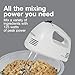 Proctor Silex Easy Mix 5-Speed Electric Hand Mixer with Bowl Rest, Compact and Lightweight, 100 Watts of Peak Power, White (62515PS)