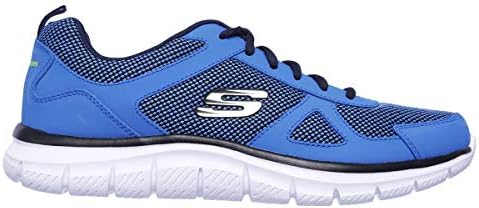 Skechers Sport Men's Track Oxford,Blue/Lime,10 M US | Image 4