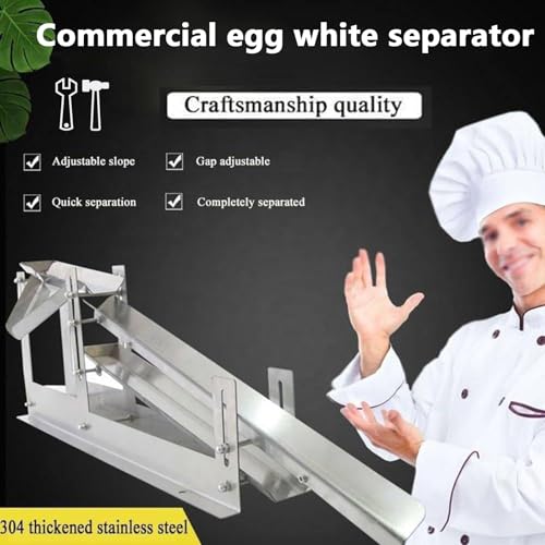 Kommerzielles Eiweiß- und Eigelb-Trennwerkzeug, Edelstahl-Flüssigkeitstrennmaschine mit Eier-Exportschale und Eigelbfilter, ideal für Küche Kochen und Backen
