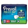 Prevail Per-Fit 360 Daily Incontinence Briefs, Unisex Adult Incontinence Briefs with Tabs, Maximum Plus Absorbency, Size 1, 80 Count (4 Packs of 20)