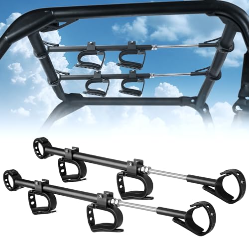 UTV Overhead Gun Rack Fits 21-28" Spacing Roll Bars, Adjustable U...