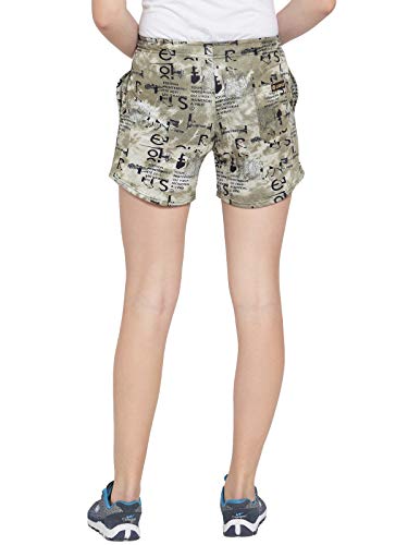 Image of UZARUS Women's Multicolour Cotton Sports Casual Printed Shorts - Pack of 2
