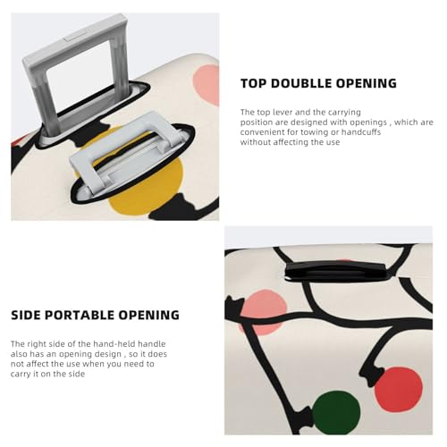 Simple Cute Christmas Lights Boho Elastic Travel Luggage Covers Dustproof Scratch-Resistant Suitcase Protector Fit 22-24 Inch3
