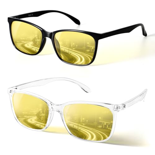 TIJN Sleep Glasses for 99.9% Blue Green Light Blocking Dual AR Coatings Red Lens for Computer Gaming Reduce Eyestrain, TR90