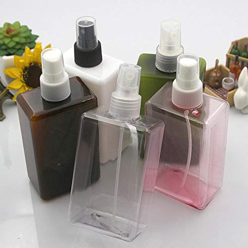 Preisvergleich Produktbild 300 ml tragbare nachfüllbare Kunststoff-Sprühgel-Wassersprühflasche für ätherisches Öl, Wasser, Küche, Bad und Reinigung, 3 Packungen-Dunkelgrün