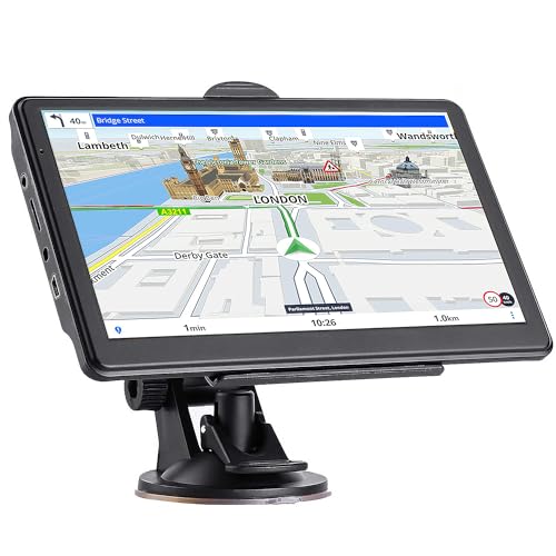 Image of GPS Navigator for Car, 2026 Map 7 inch Touch Screen Car GPS 256-16GB, Voice Turn Direction Guidance, Support Speed and Red Light Warning, North America Lifetime map Free Update(Dark)