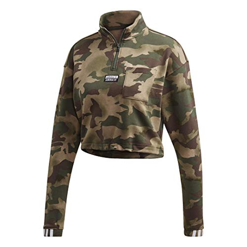 adidas Originals All Over Print 1/2 Pullover Hemp/Earth Green SM