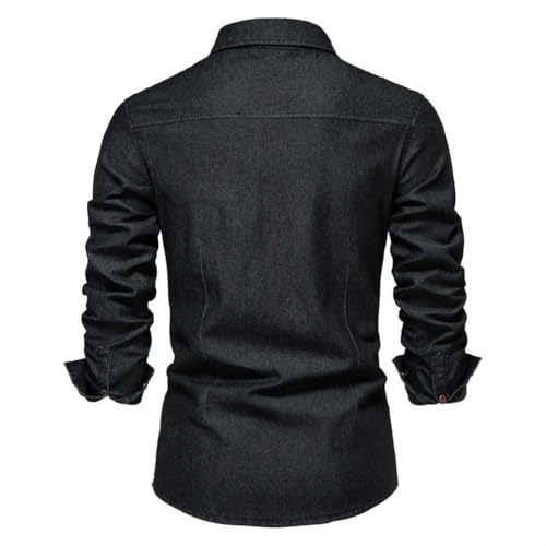 Chemise denim en coton extensible de qualité supérieure style décontracté