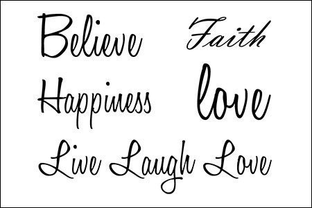 Word Sayings Sheet Temporary Tattoo