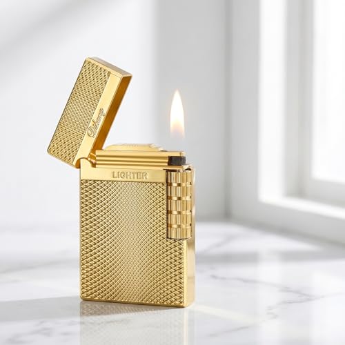 Encendedor de Butano Clásico Metal Dorado miniatura 7