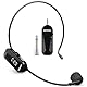 TONOR Wireless Mikrofon Headset, UHF Wiederaufladbares Drahtloses Mikrofon, 20 Kanäle mit 30m Kabelloser Übertragung, Für Fitness, Unterricht, Führungen, Sprachverstärker