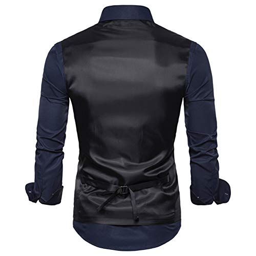 GATMSTZ Mens Double Breaseted Houndstooth Vests Shawl Lapel Business Waistcoats2