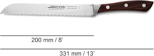 Vista 8 de ARCOS Cuchillo Vegetal 5 Pulgadas Nitrum Inoxidable y Hoja de 4.921 in. Cuchillo Profesional para Pelar Frutas y Verduras. Mango ergonómico POM