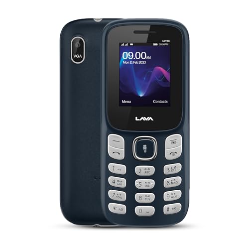 Image of Lava A3 Vibe Dual Sim Keypad Mobile Phone | 1750mAh Big Battery | 1.8 inch Large Display | 7 Languages Read & Write Support | Vibration Alert (Dark Blue)