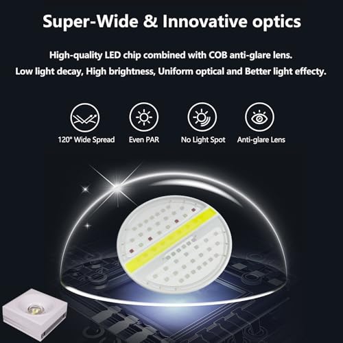 Image of PopBloom RL90 Full Spectrum Reef Light WiFi Marine Reef LED Aquarium Light Saltwater Aquarium Fish Tank Lamp (White, 100W WiFi)