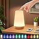 HOOMOOZ LED Nachttischlampe mit Fernbedienung, Touch Dimmbar Kinder Nachtlampe 13 Farben und 4 Modi, 1800mAh USB Aufladbar und Timing Funktion, Tragbar Nachtlicht für Camping Schlafzimmer Wohnzimmer