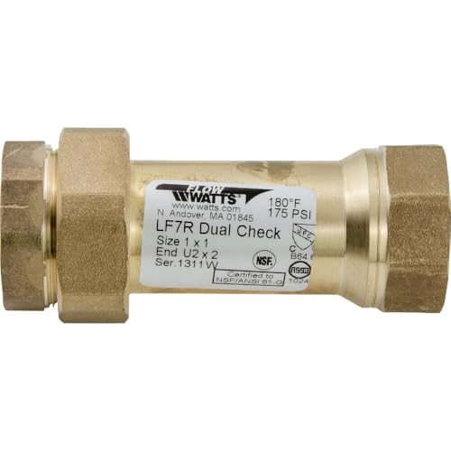 Watts Water Technologies 72205 LF7RU22 1 Dual Check Valve, Fip Lf, 1