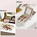 LIOUCBD Travel Jewelry Organizer Case for Women Girls, Personalized Small Jewelry Box with Mirror, Fashion Mini Jewelry Storage Holder for Daily Use Travel Teen Birthday Gifts (Pink A)
