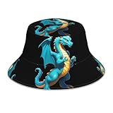 WHJWZY Data Dragon Firewall Picture Light Bucket Hat – für Damen und Herren, Schutz-Kopfbedeckung für Reisen und Outdoor-Aktivitäten, Schwarz