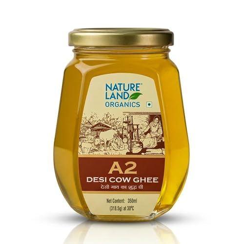 Image of Natureland Organics A2 Cow Ghee 350Ml - 100% Organic Desi Cow Ghee