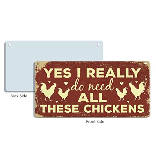 Dadaly Decor Chicken Signs "I Do Need Chicken Lover", lustiges Schild für Zuhause, Garten, Hühnerstall, Hühnerstall, Dekoration, 12,7 x 25,4 cm, wasserdicht – Bild 6