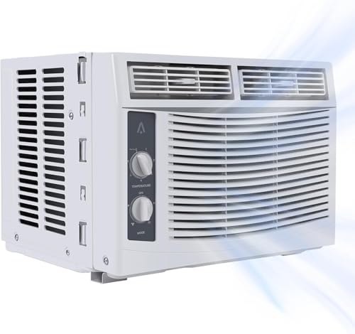 5000 Btu Window Air Conditioner, WiFi & App Control, Ultra Quiet, Enabled Saddle Window AC Unit Cools Up to 300 Sq. ft, Cooling, Dehumidifier, Flexible for Home/Office