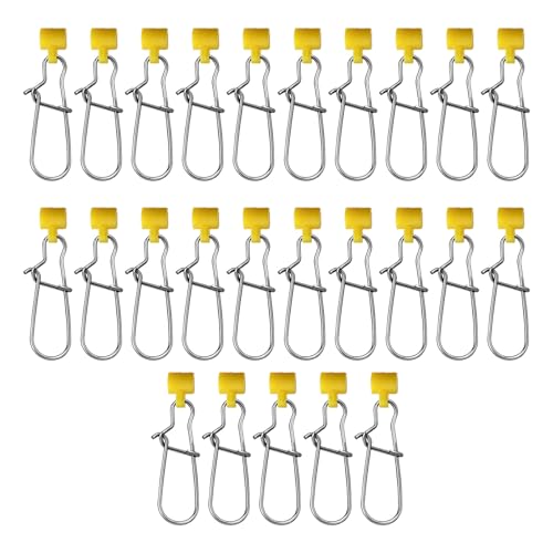 25pcs釣りクリップハンギングベイトピンヘビーデューティーシンカースライダースナップスナップアクセサリーソルトウォータータックルクリップハンギングベイトピンライトウェイトフロートファスナーコネクタ