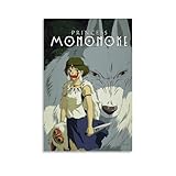 Princess Mononoke Movie Poster Canvas Art Poster And Wall Art Picture Print Modern Family Bedroom Decor Posters 12x18inch(30x45cm)