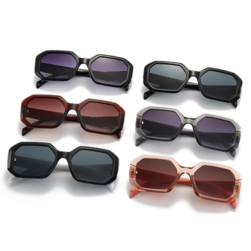 Lunettes de soleil Polygon géométriques rétro à verres dégradés mixtes
