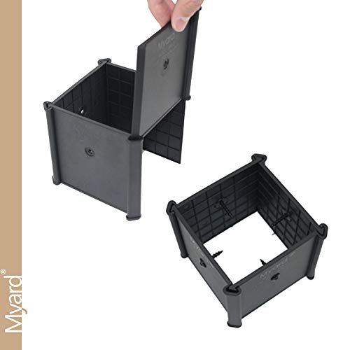 Myard Post Protectors With Screws For 4X4 Inches (Actual 3.5X3.5) Deck, Fence, Mailbox Posts Prevent Damage By Lawn Maintenance Equipment (Height 4", White) #TOP4