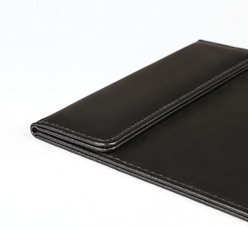 Miniatura 5 de KINGFOM Portapapeles de cuero ultra liso de 13 x 9 pulgadas, carpeta de papel A4, soporte para documentos de oficina, clip de archivo, tablero de